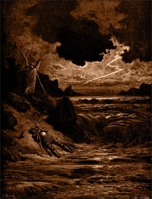 Buonconte da Montefeltro by Gustave Dorè